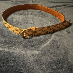 Michael Kors Gold and Tan Women's Belt